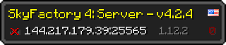 Userbar 320x64 in Minecraft-Stil für den Server 144.217.179.39:25565