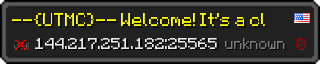 Userbar 320x64 in Minecraft-Stil für den Server 144.217.251.182:25565