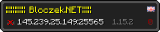 Userbar 320x64 in Minecraft-Stil für den Server 145.239.25.149:25565