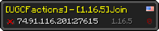 Userbar 320x64 in minecraft style for 74.91.116.201:27615