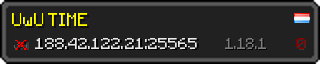 Userbar 320x64 in minecraft style for 188.42.122.21:25565