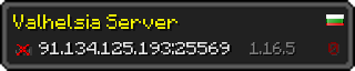 Userbar 320x64 in minecraft style for 91.134.125.193:25569