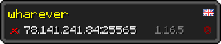 Userbar 320x64 in Minecraft-Stil für den Server 78.141.241.84:25565