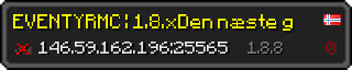 Userbar 320x64 in Minecraft-Stil für den Server 146.59.162.196:25565