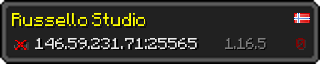 Userbar 320x64 in minecraft style for 146.59.231.71:25565