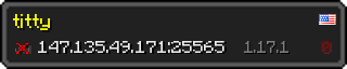 Userbar 320x64 in Minecraft-Stil für den Server 147.135.49.171:25565