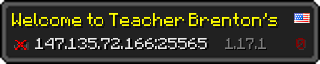 Userbar 320x64 in minecraft style for 147.135.72.166:25565