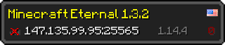 Userbar 320x64 in Minecraft-Stil für den Server 147.135.99.95:25565