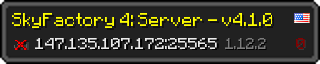 Userbar 320x64 in minecraft style for 147.135.107.172:25565