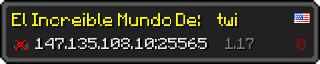 Userbar 320x64 in Minecraft-Stil für den Server 147.135.108.10:25565