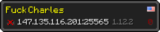 Userbar 320x64 in Minecraft-Stil für den Server 147.135.116.201:25565