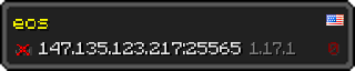 Userbar 320x64 in Minecraft-Stil für den Server 147.135.123.217:25565