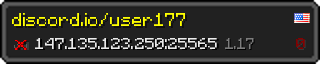 Userbar 320x64 in Minecraft-Stil für den Server 147.135.123.250:25565