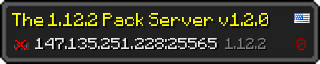 Userbar 320x64 in minecraft style for 147.135.251.228:25565