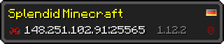 Userbar 320x64 in minecraft style for 148.251.102.91:25565