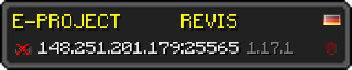 Userbar 320x64 in minecraft style for 148.251.201.179:25565