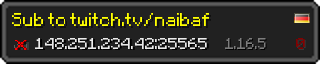 Userbar 320x64 in Minecraft-Stil für den Server 148.251.234.42:25565