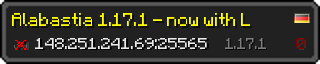 Userbar 320x64 in minecraft style for 148.251.241.69:25565