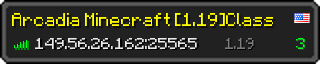 Userbar 320x64 in Minecraft-Stil für den Server 149.56.26.162:25565