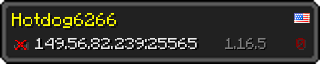 Userbar 320x64 in Minecraft-Stil für den Server 149.56.82.239:25565