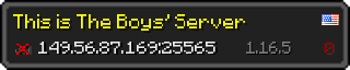 Userbar 320x64 in minecraft style for 149.56.87.169:25565