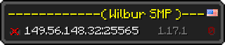 Userbar 320x64 in Minecraft-Stil für den Server 149.56.148.32:25565