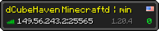 Userbar 320x64 in minecraft style for 149.56.243.2:25565