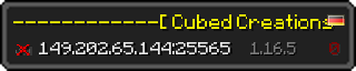 Userbar 320x64 in minecraft style for 149.202.65.144:25565