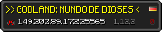 Userbar 320x64 in Minecraft-Stil für den Server 149.202.89.172:25565