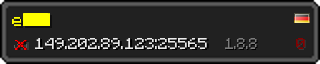 Userbar 320x64 in Minecraft-Stil für den Server 149.202.89.123:25565