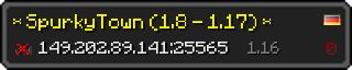Userbar 320x64 in Minecraft-Stil für den Server 149.202.89.141:25565
