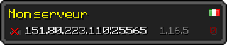 Userbar 320x64 in Minecraft-Stil für den Server 151.80.223.110:25565