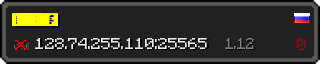 Userbar 320x64 in Minecraft-Stil für den Server 128.74.255.110:25565