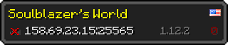 Userbar 320x64 in minecraft style for 158.69.23.15:25565