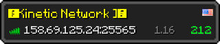 Userbar 320x64 in Minecraft-Stil für den Server 158.69.125.24:25565