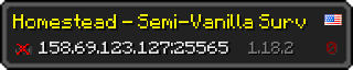 Userbar 320x64 in minecraft style for 158.69.123.127:25565