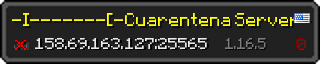 Userbar 320x64 in minecraft style for 158.69.163.127:25565