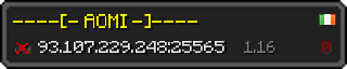 Userbar 320x64 in minecraft style for 93.107.229.248:25565