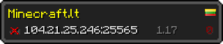 Userbar 320x64 in minecraft style for 104.21.25.246:25565