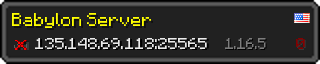 Userbar 320x64 in minecraft style for 135.148.69.118:25565