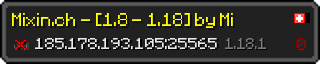 Userbar 320x64 in minecraft style for 185.178.193.105:25565