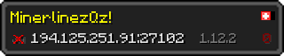 Userbar 320x64 in Minecraft-Stil für den Server 194.125.251.91:27102