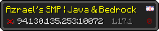 Userbar 320x64 in minecraft style for 94.130.135.253:10072