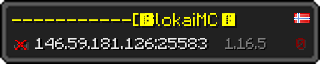 Userbar 320x64 in minecraft style for 146.59.181.126:25583