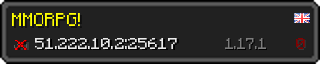Юзербар 320x64 у стилі майнкрафт для сервера 51.222.10.2:25617