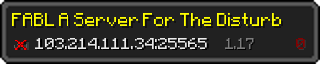 Userbar 320x64 in Minecraft-Stil für den Server 103.214.111.34:25565