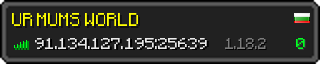 Userbar 320x64 in minecraft style for 91.134.127.195:25639