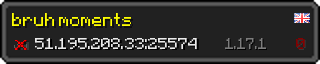 Userbar 320x64 in minecraft style for 51.195.208.33:25574