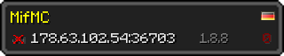 Userbar 320x64 in minecraft style for 178.63.102.54:36703