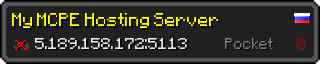 Userbar 320x64 in Minecraft-Stil für den Server 5.189.158.172:5113